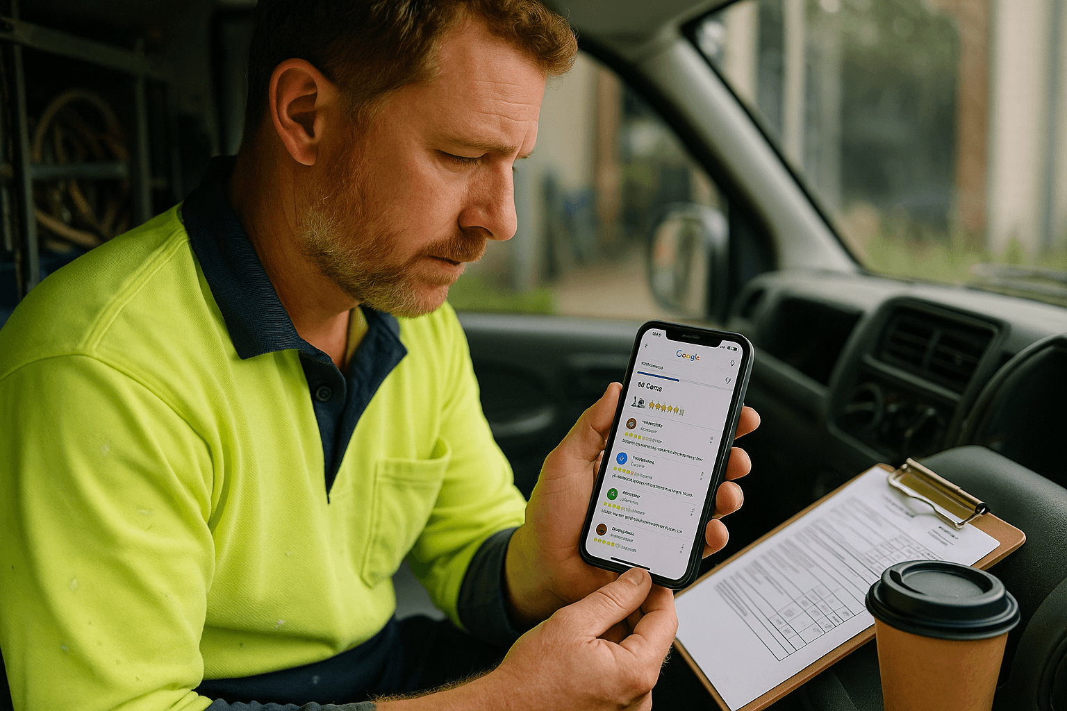 Hero image illustrating: Get More Google Reviews as a Tradie: Step-by-Step